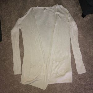 Off white ribbed cardigan